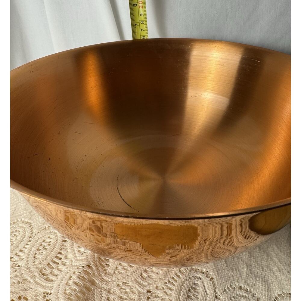 Vintage Coppercraft Guild 12" Copper Pedestal Punch Fruit Bowl MCM Decor - Picture 9 of 9